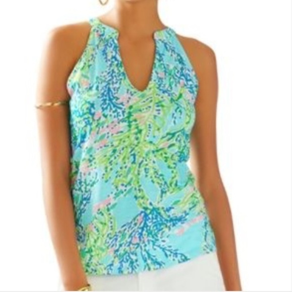 Lilly Pulitzer Tops - Lilly Pulitzer ARYA Tank Blue Heaven M